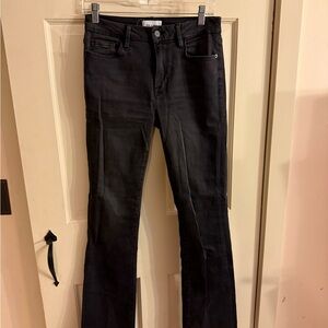 Frame Denim Women's Black Straight Leg Jeans